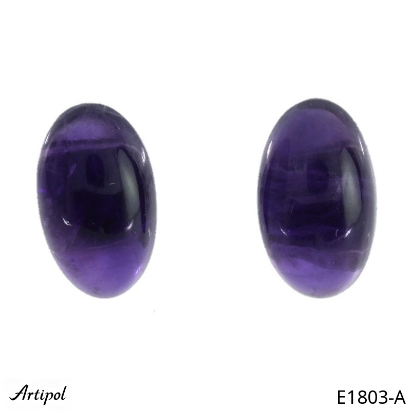 Earrings E1803-A with real Amethyst