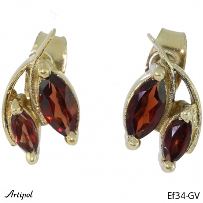 Earrings EF34-GV with real Garnet