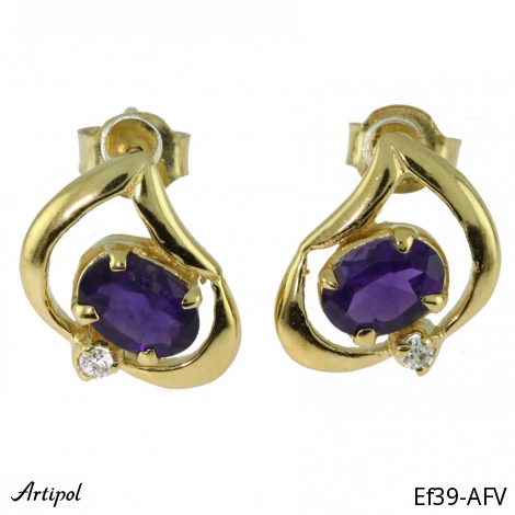 Ohrringe EF39-AFV mit echter Amethyst