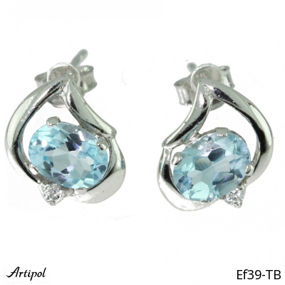 Earrings EF39-TB with real Blue topaz