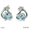 Boucles d'oreilles EF39-TB en Topaze bleue véritable