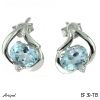 Earrings Ef39-TB with real Blue topaz