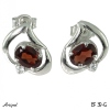 Earrings EF39-G with real Garnet