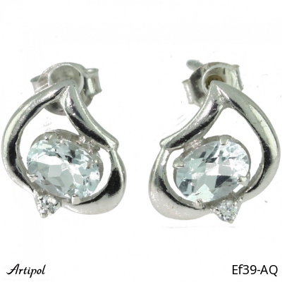 Earrings Ef39-AQ with real Aquamarine