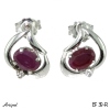 Boucles d'oreilles EF39-R en Rubis véritable
