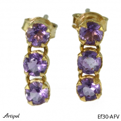 Earrings EF30-AFV with real Amethyst