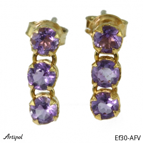 Ohrringe EF30-AFV mit echter Amethyst