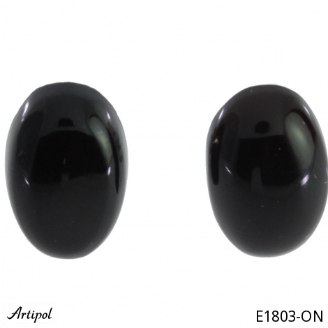 Boucles d'oreilles E1803-ON en Onyx noir véritable