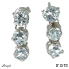 Earrings EF30-TB with real Blue Topaz