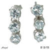 Earrings Ef30-TB with real Blue topaz
