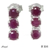 Earrings EF30-R with real Ruby