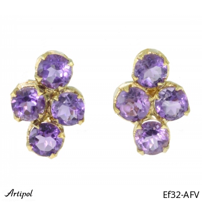 Boucles d'oreilles EF32-AFV en Améthyste véritable