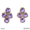 Earrings Ef32-AFV with real Amethyst gold plated