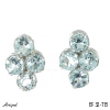 Earrings Ef32-TB with real Blue topaz