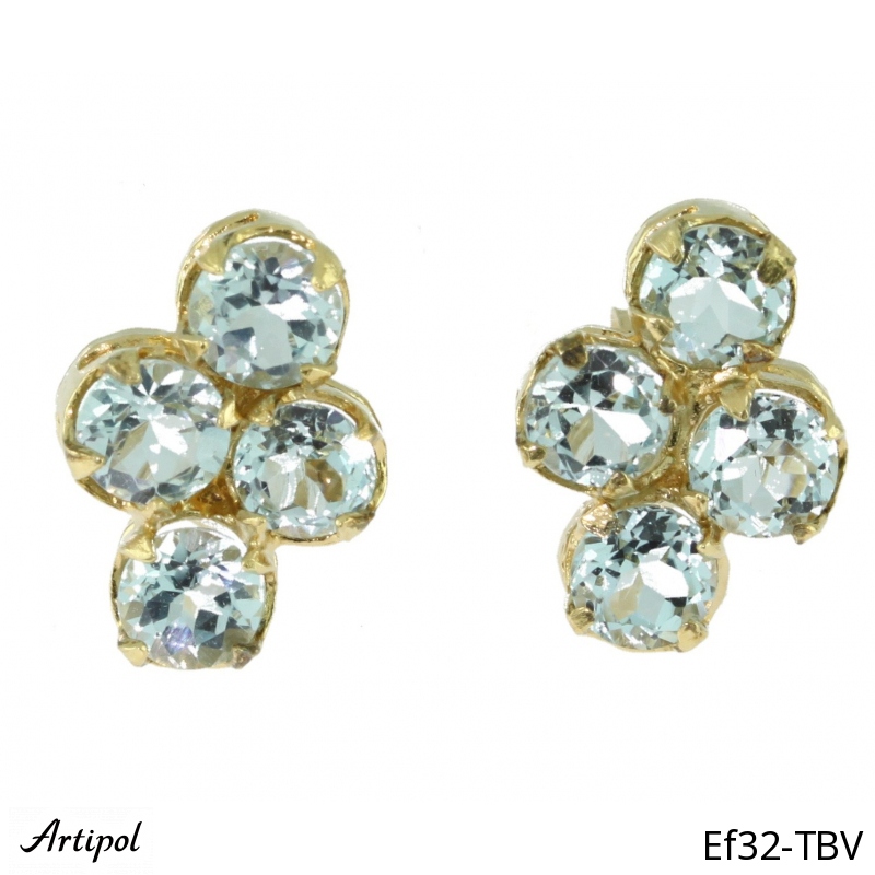 Earrings EF32-TBV with real Blue topaz