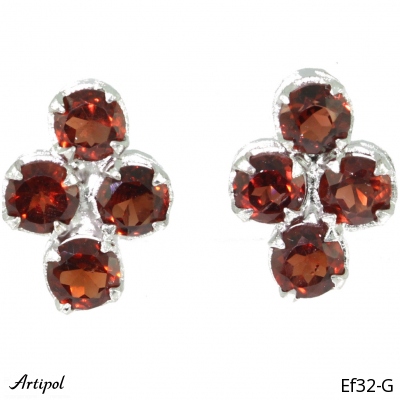 Earrings EF32-G with real Garnet