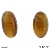 Earrings E1803-OT with real Tiger's eye