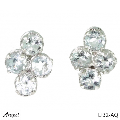 Earrings EF32-AQ with real Aquamarine