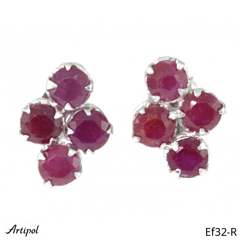 Earrings EF32-R with real Ruby