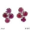 Earrings Ef32-R with real Ruby