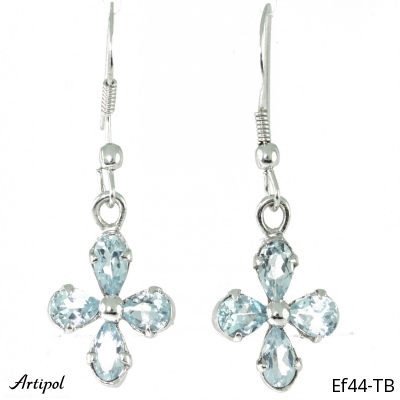 Earrings EF44-TB with real Blue Topaz