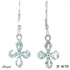 Earrings EF44-TB with real Blue Topaz