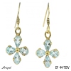Boucles d'oreilles EF44-TBV en Topaze bleue véritable