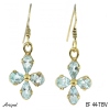 Earrings EF44-TBV with real Blue topaz