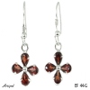 Earrings EF44-G with real Garnet