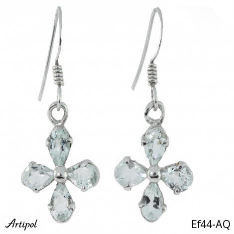 Boucles d'oreilles EF44-AQ en Aigue-marine véritable