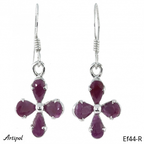 Earrings EF44-R with real Ruby