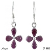 Earrings EF44-R with real Ruby