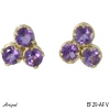 Earrings Ef29-AFV with real Amethyst gold plated