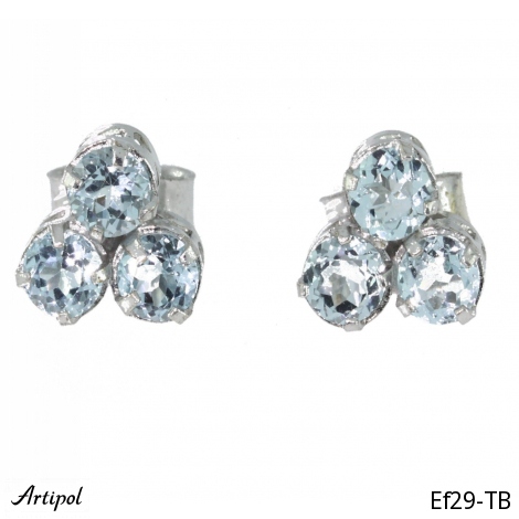 Earrings EF29-TB with real Blue topaz