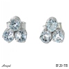 Earrings Ef29-TB with real Blue topaz