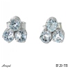 Earrings EF29-TB with real Blue topaz