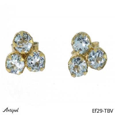 Boucles d'oreilles EF29-TBV en Topaze bleue véritable