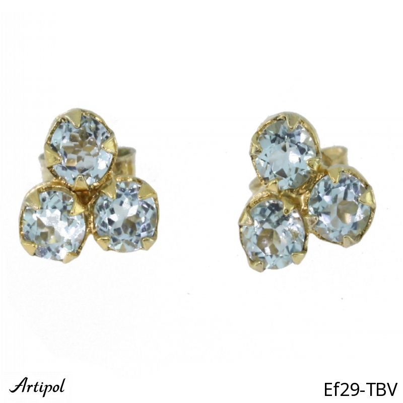 Earrings EF29-TBV with real Blue topaz