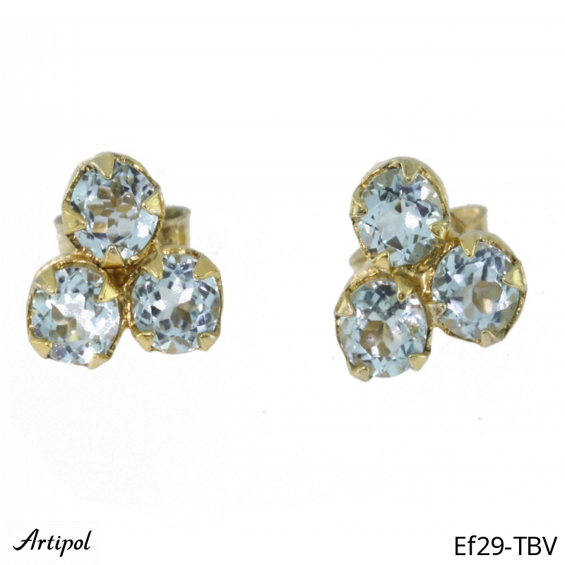 Ohrringe EF29-TBV mit echter Blauem Topas