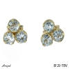 Earrings Ef29-TBV with real Blue topaz gold plated
