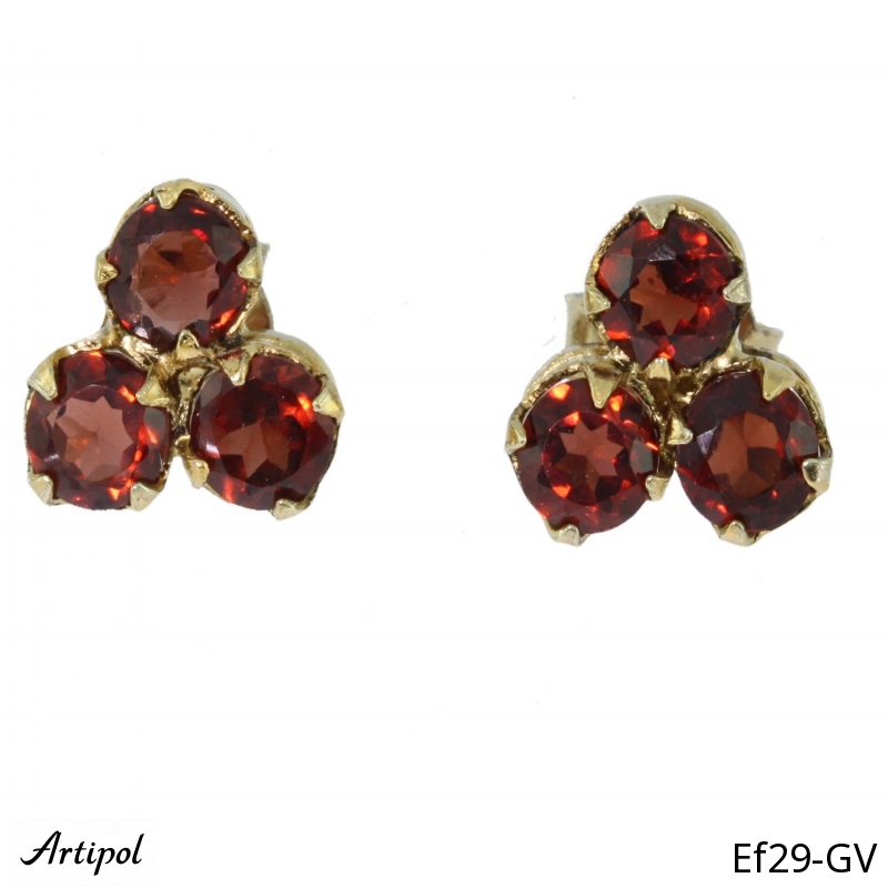 Earrings EF29-GV with real Garnet