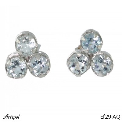 Earrings EF29-AQ with real Aquamarine