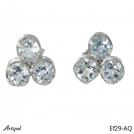 Boucles d'oreilles EF29-AQ en Aigue-marine véritable