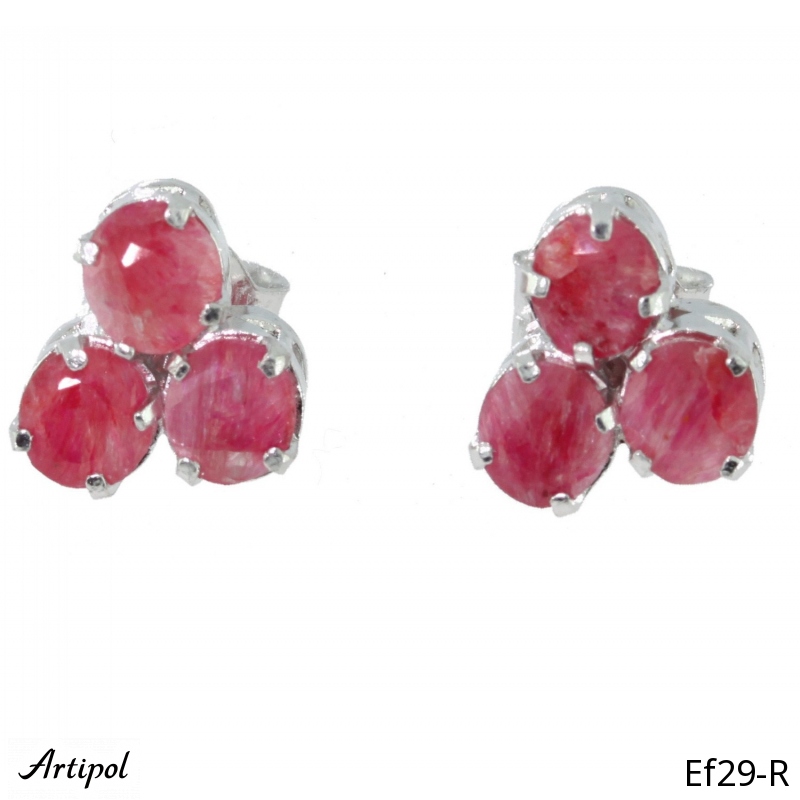 Earrings EF29-R with real Ruby