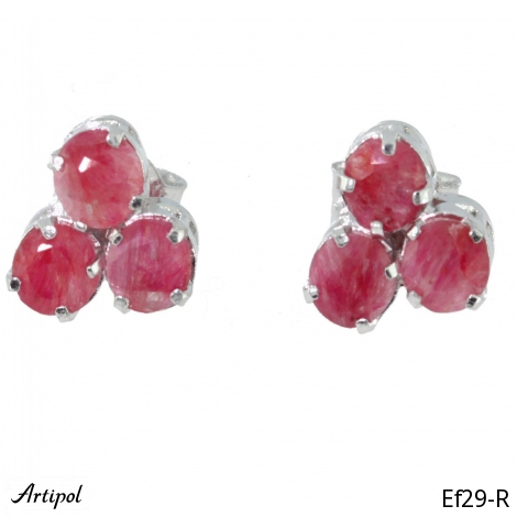 Earrings EF29-R with real Ruby