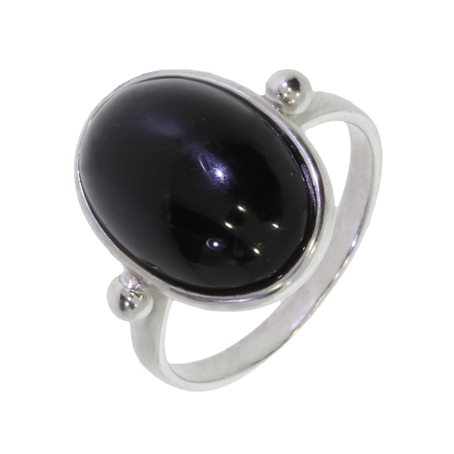 Bague Lucifer En Argent Sterling 925 Et Onyx Noir - Style Rectangulaire - Pour Femmes - Taille Réglable 1-15 US