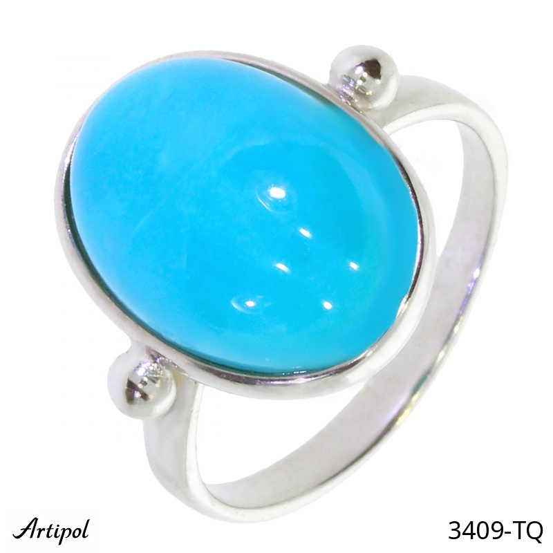 Bague 3409-TQ en Turquoise véritable