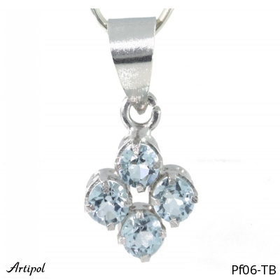 Pendant PF06-TB with real Blue Topaz