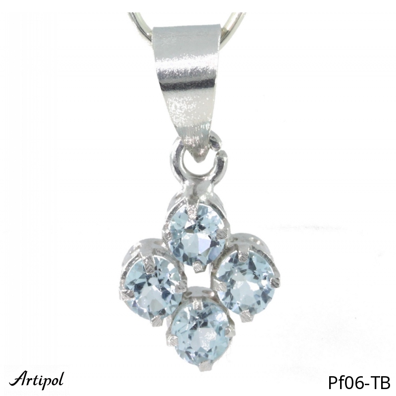 Pendant PF06-TB with real Blue Topaz