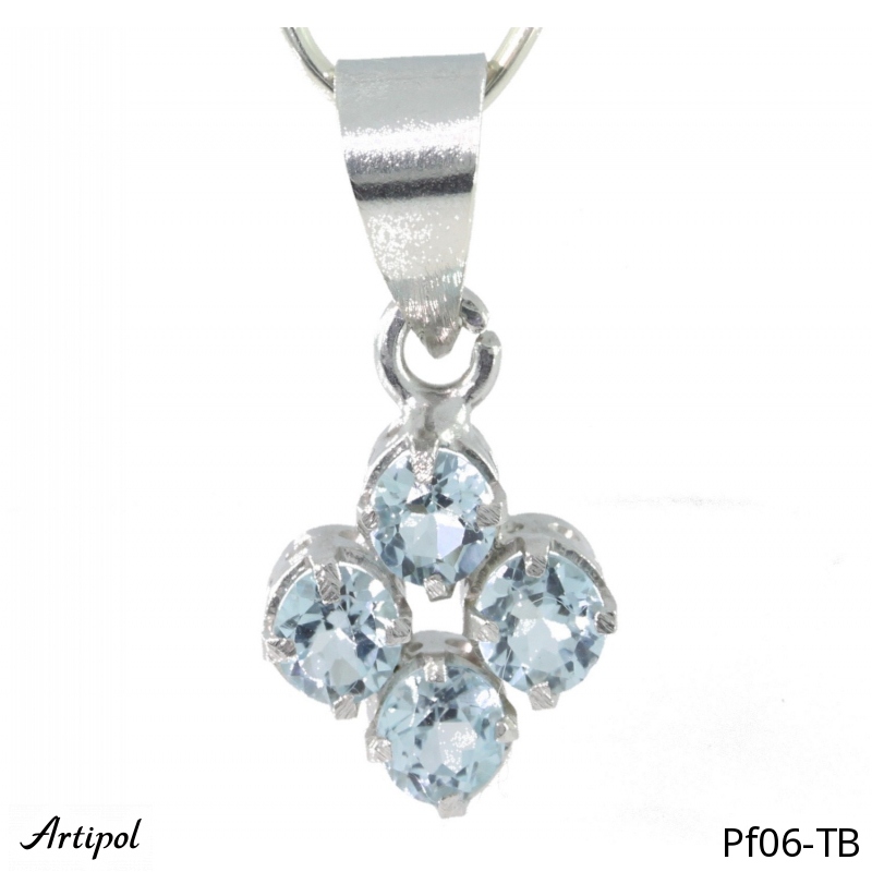 Pendant PF06-TB with real Blue topaz